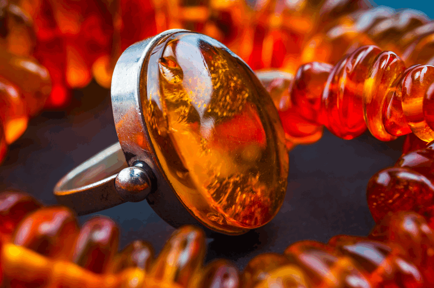 Dominican amber, typical souvenir 