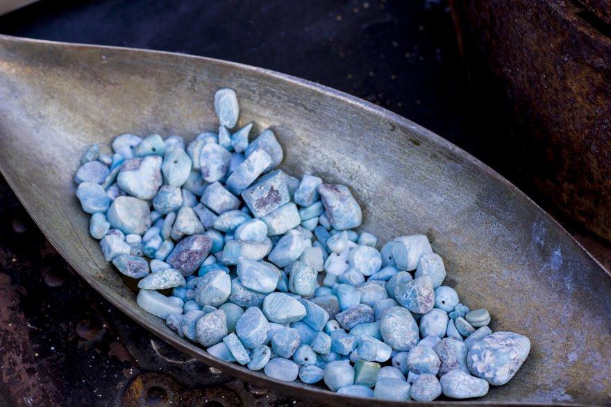 Larimar Stone, typical from Punta Cana