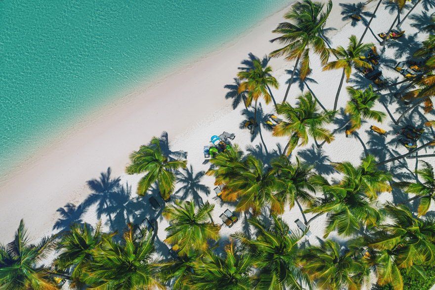 View of a beach in Punta Cana from above