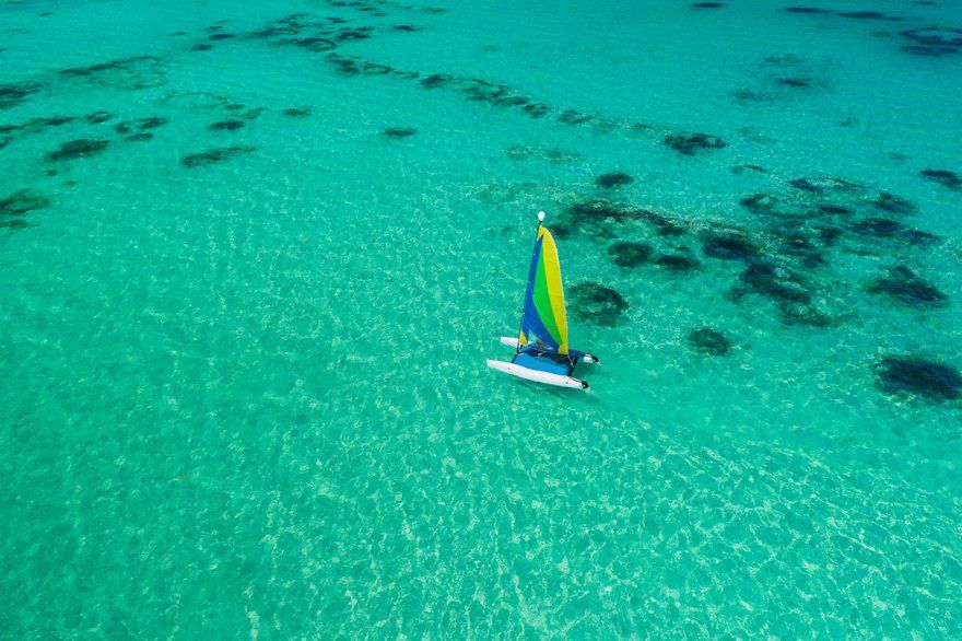 Sailboat sailing in Punta Cana