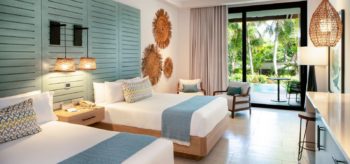Habitación doble con camas individuales en resort Lopesan Costa Bávaro en Punta Cana