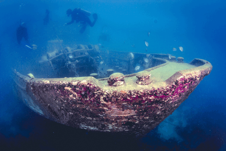 épave dans les Caraïbes