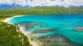 Playa Rincón à Samaná vue d'en haut