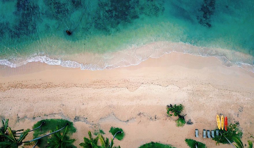 Bord de mer de Playa Cosón vu d’en haut