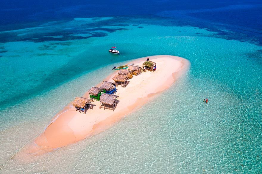 Cayo Arena seen from above in the Dominican Republic