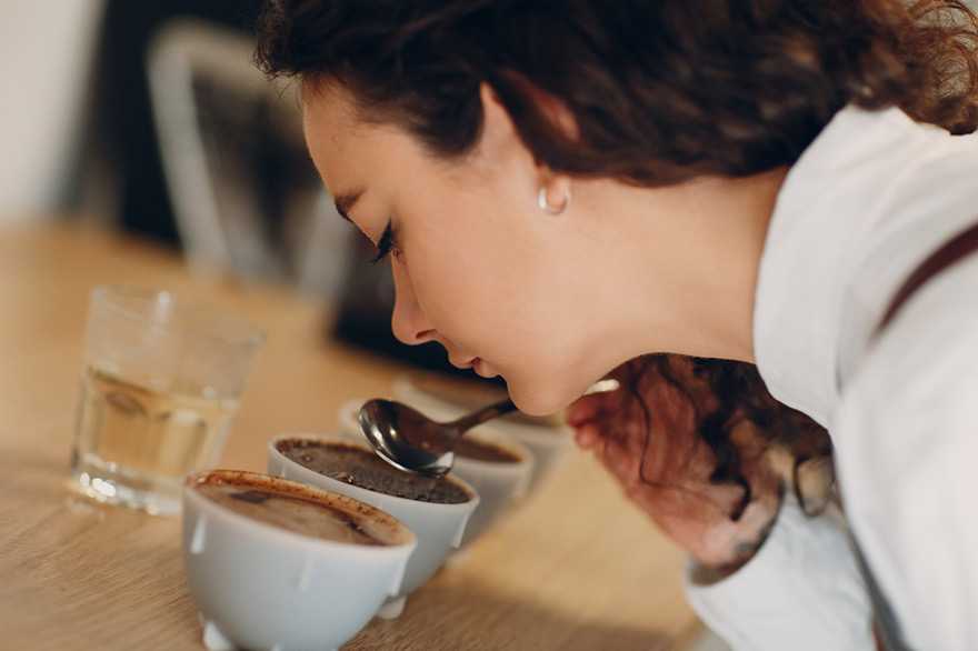 Kaffeeverkostungen in der Kaffeefabrik Monte Alto, Dominikanische Republik