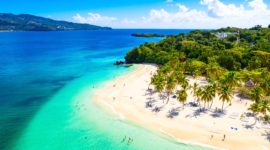 Vue aérienne des plages de la République dominicaine