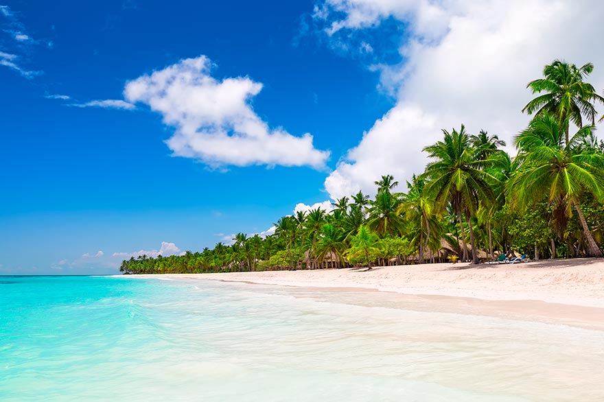 Paradisiacal beaches in Punta Cana, Dominican Republic
